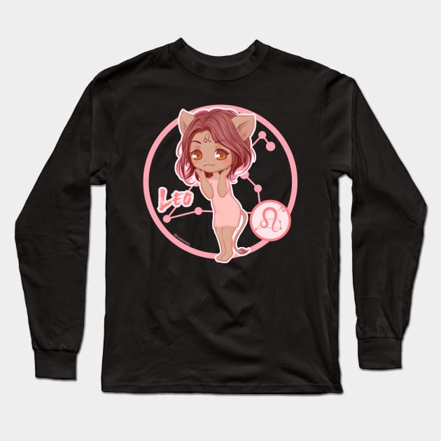 Chibi Zodiac Leo Long Sleeve T-Shirt by LoShimizu